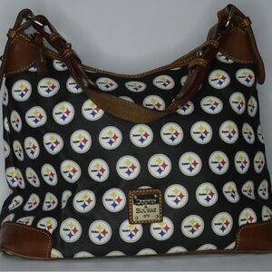 Dooney & Bourke Steelers Black and Brown Logo Shoulder Bag